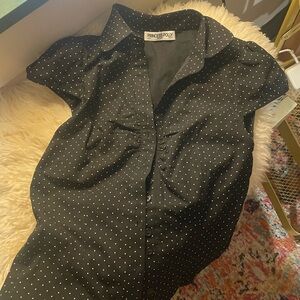 Princess Polly Black Polka Dot Blouse